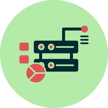 veritabanı simgesi, vektör illüstrasyonu basit tasarım