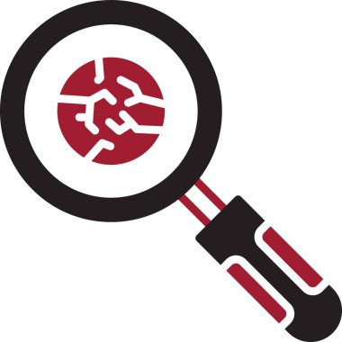 Renkli soyut bir büyüteç simgesinin vektör sanatı.