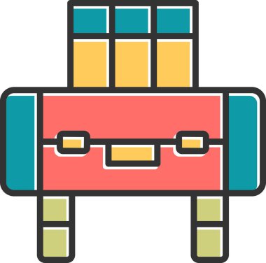 Bir tablo simgesinin vektör illüstrasyonu