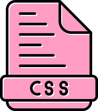 Css simgesinin basit vektör illüstrasyonu