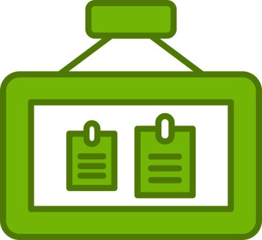 Basit Pin tahta simgesinin vektör illüstrasyonu