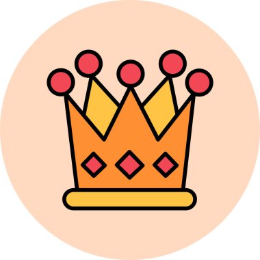 Taç. Web simgesi basit illüstrasyon 