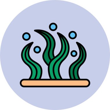 yosun simgesi vektör illüstrasyonu 