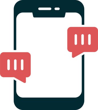 Sohbet mesajı vektör illüstrasyonu