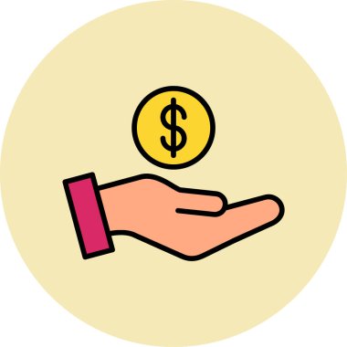 Bağış kutusu ikonu vektör illüstrasyonu