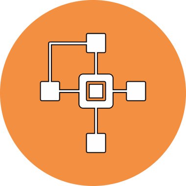 Kümeleniyorlar. Web simgesi basit illüstrasyon