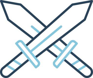 Kılıçlar. Web simgesi basit illüstrasyon