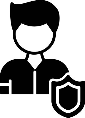 Man avatar simgesi, vektör illüstrasyonu 