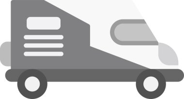 Minivan. Web simgesi basit illüstrasyon 