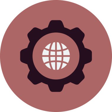 global internet ağı. Web simgesi basit illüstrasyon