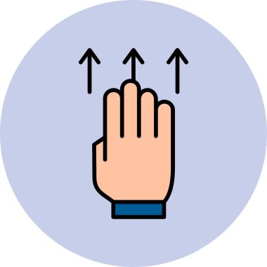 El simgesini kaydır. vektör illüstrasyonu