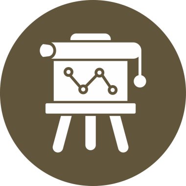 sunum simgesi, vektör illüstrasyonu basit tasarım