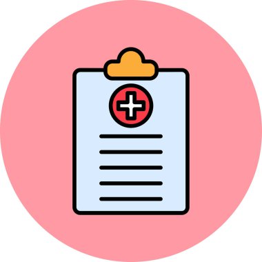 Tıbbi Sağlık Denetim simgesi vektör illüstrasyonu