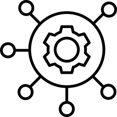 Omni kanalı. Web simgesi basit illüstrasyon