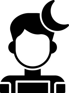 Uykusuzluk web simgesi, vektör illüstrasyonu    