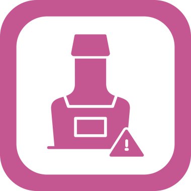 Alkol web simgesi, basit vektör illüstrasyonu