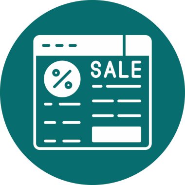 Bir satış simgesinin vektör illüstrasyonu 