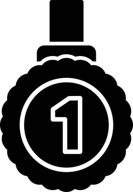 İlk yer madalya vektör çizim 