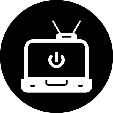 dizüstü bilgisayar simgesi, vektör illüstrasyonu basit tasarım