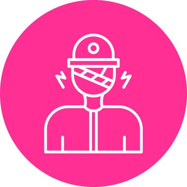 Yaralanma web simgesi vektör çizimi