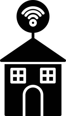 Akıllı ev. Web simgesi basit illüstrasyon 