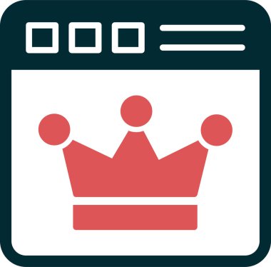 Taç ikonlu birinci sınıf sembol. vektör illüstrasyonu  