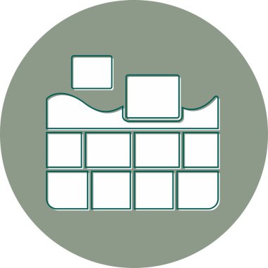 Şehir binası simgesi, vektör illüstrasyonu basit tasarım