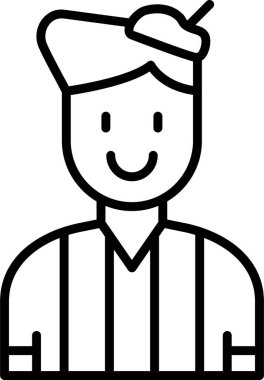 Sanatçı. Web simgesi basit illüstrasyon