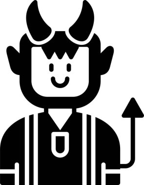 Devil web simgesi, basit vektör illüstrasyonu 