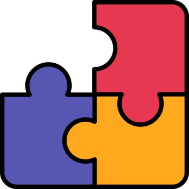 yapboz parçaları bulmaca simgesi, basit tasarım