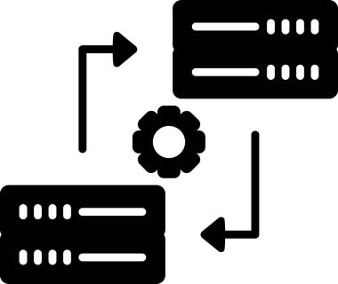 Veri Eşzamanlama web simgesi vektör çizimi