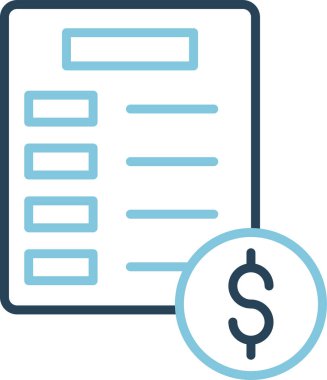 Fatura işi simgesi vektör illüstrasyonu