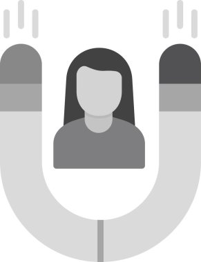 Çekicilik. Web simgesi basit illüstrasyon