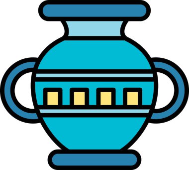 Vazo. Web simgesi basit illüstrasyon