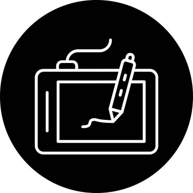 Tablet ikon vektör çizimi 