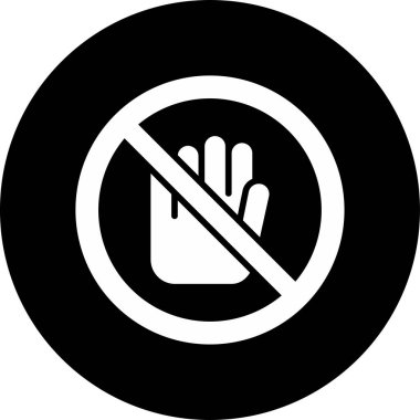 Basit dur işareti vektör simgesi