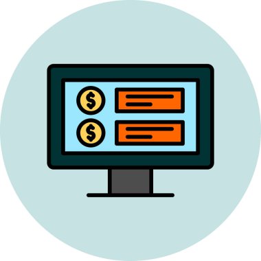 Fiyat web simgesi vektör illüstrasyonu