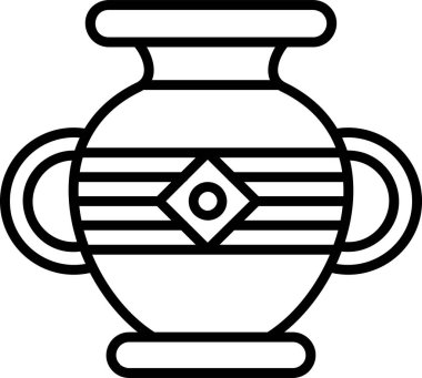 Vazo. Web simgesi basit illüstrasyon