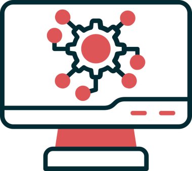 Dijital simge. Web tasarımı için özet çizim vektörü