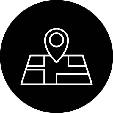 harita pin ikonu vektör illüstrasyonu 