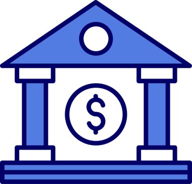 Banka web simgesi basit illüstrasyon 