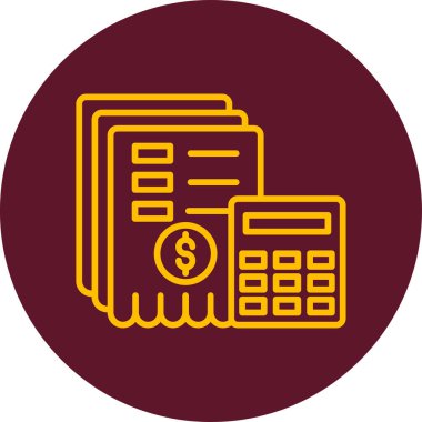 iş makbuzu simgesi, vektör illüstrasyonu