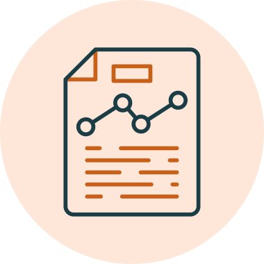 Basit rapor simgesi vektör illüstrasyonu