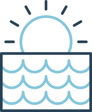 Gün doğumu. Web simgesi basit illüstrasyon