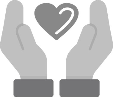 aşk elleri simgesi, vektör illüstrasyonu