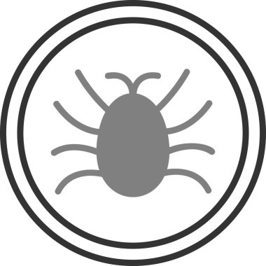 Parazit simgesinin vektör illüstrasyonu