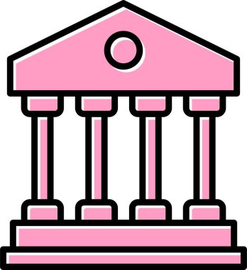 Banka web simgesi basit illüstrasyon 