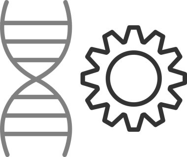 Genetik. Web simgesi basit illüstrasyon