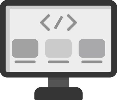 Ön taraf. Web simgesi basit illüstrasyon