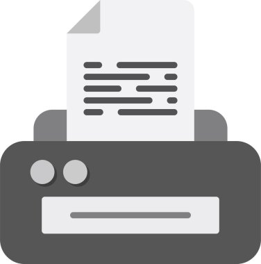 Yazıcı, web simgesi basit illüstrasyon